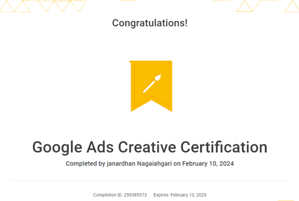 Google Ads Creative Certification